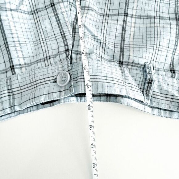 Billabong Mens Shorts Casual Plaid Zipper Front Light Blue Size 36 - Picture 6 of 9